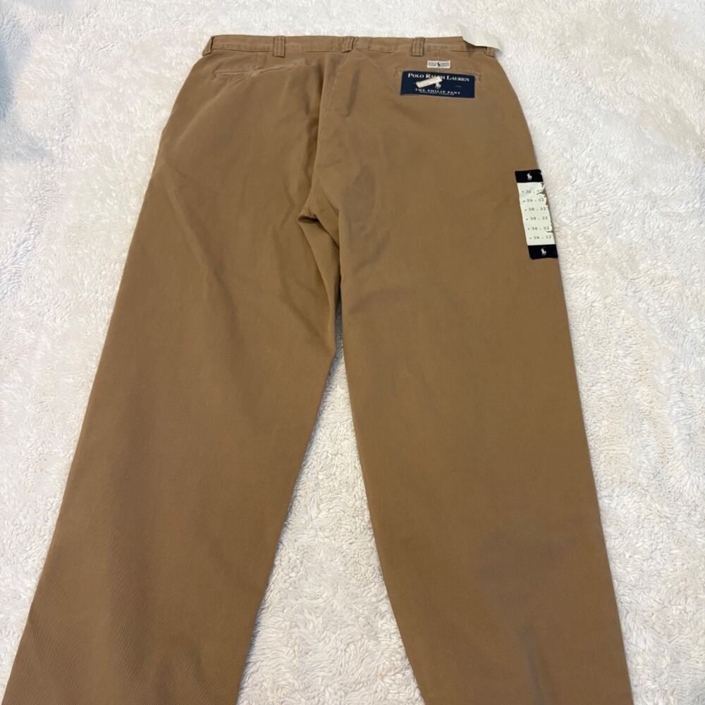 Polo Ralph Lauren Mens 38x32 Philp Khaki Pants Cotton Office Teachers Work Wear - Picture 3 of 6
